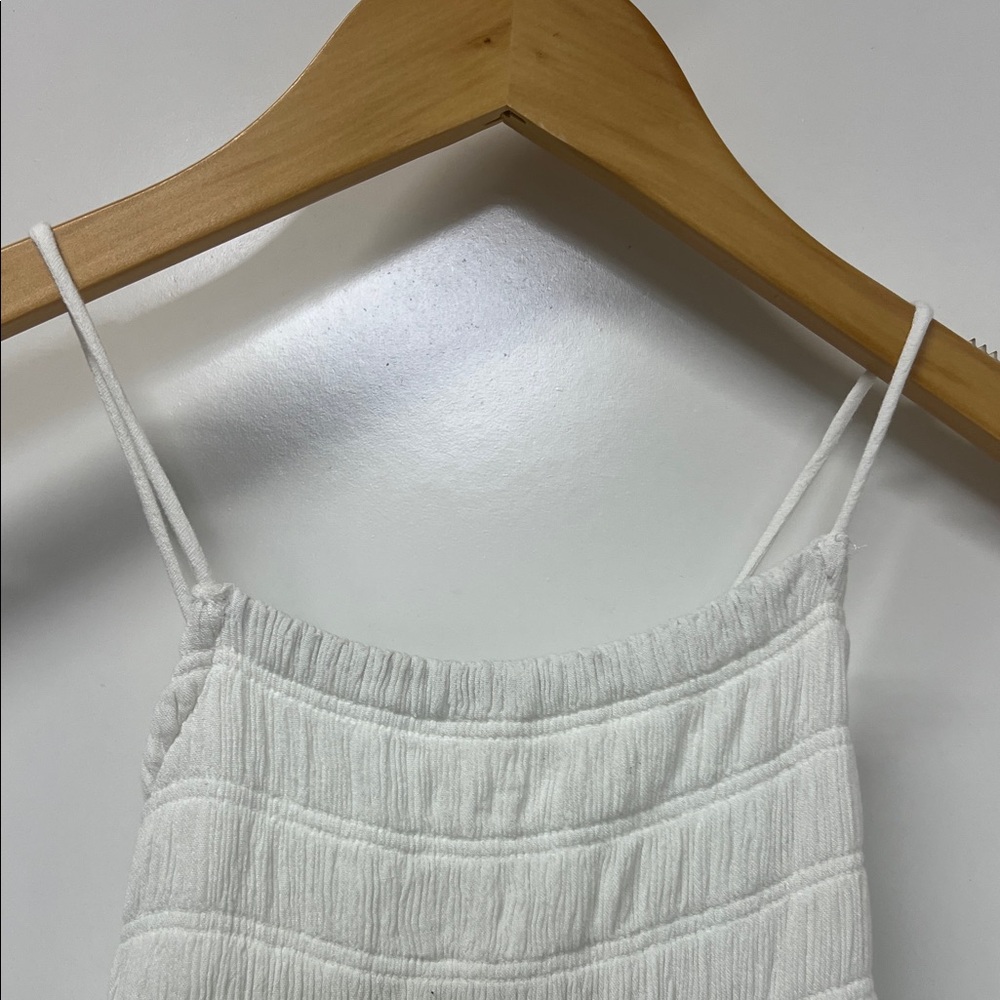 Z Supply Jazmin Maxi Dress, White, Strappy, Tierd, Lined, Small, Smocked Bodice - Picture 3 of 10